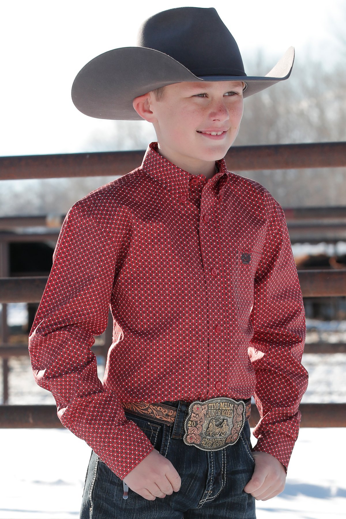 Cinch button hot sale down shirt