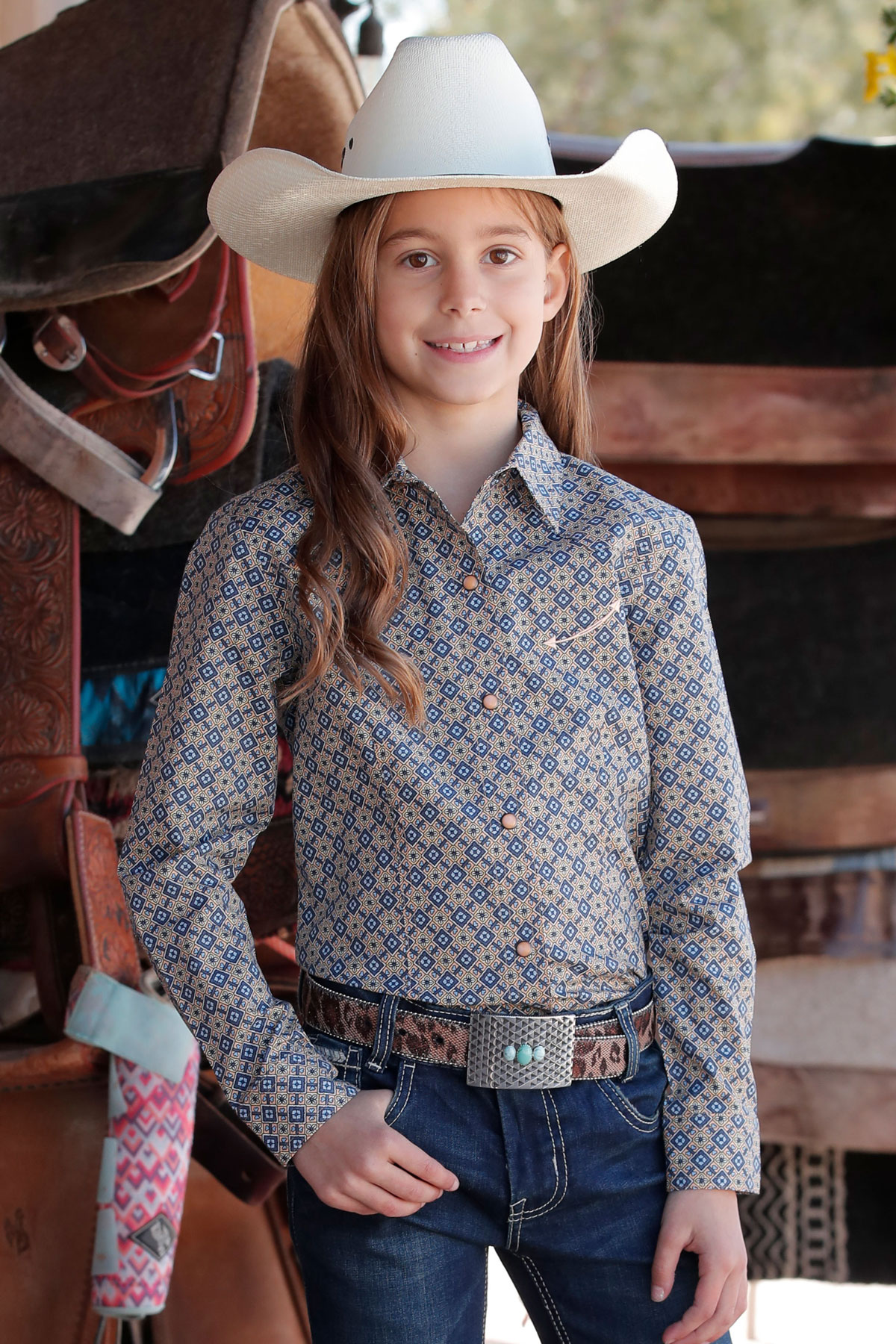 Grey pearl snap shirt sales