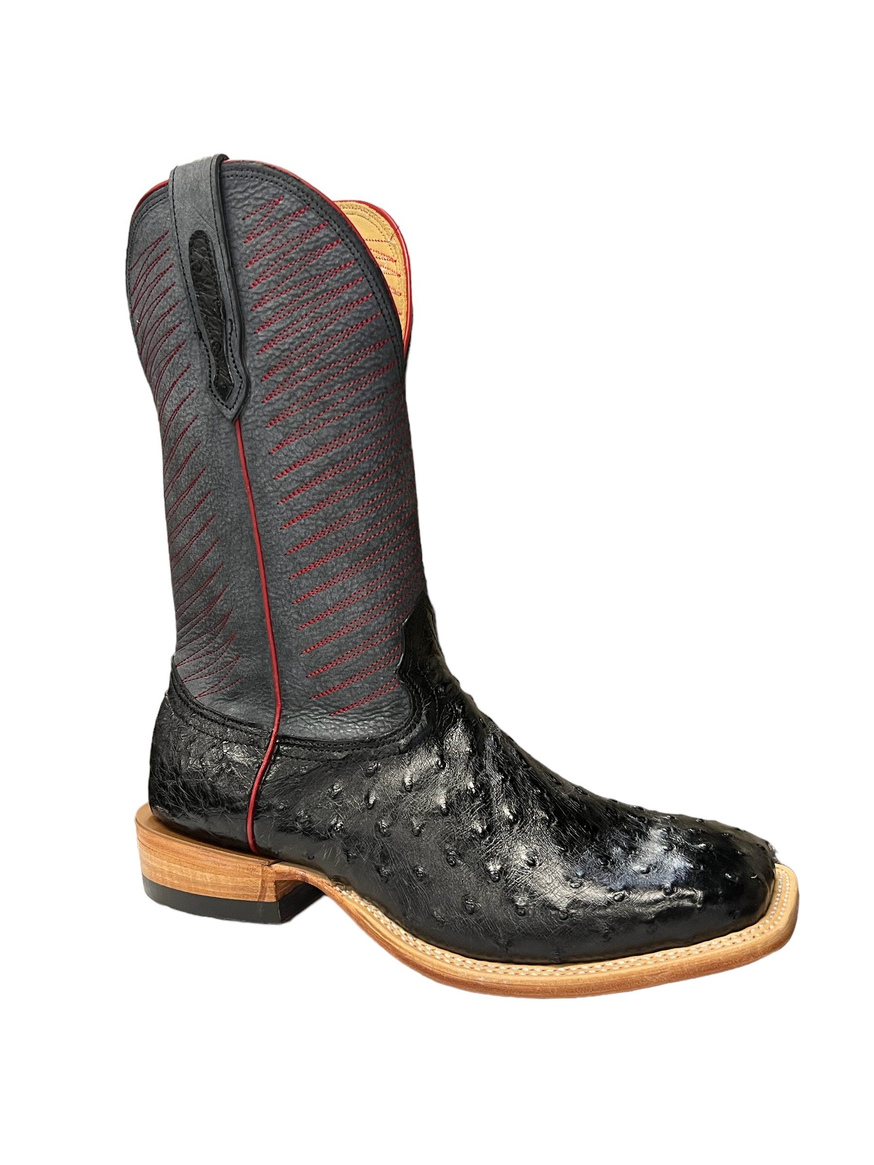 Jimmy s Exclusive Men s Fenoglio Black Full Quill Ostrich Boots Oklahoma s Premier Western Clothing Store