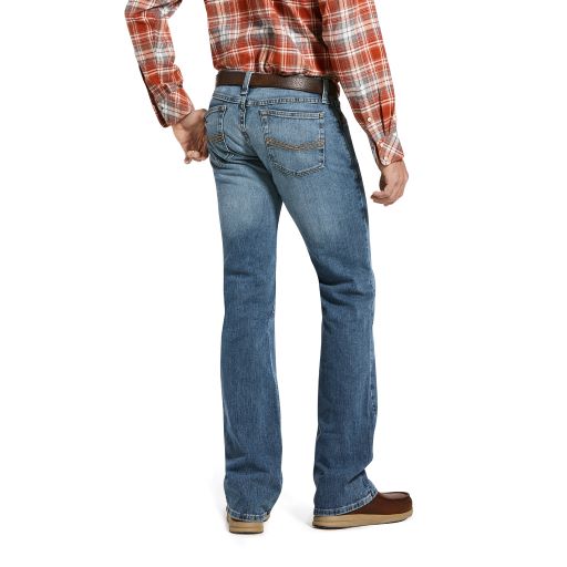 Mens slim fit discount bootcut jeans stretch