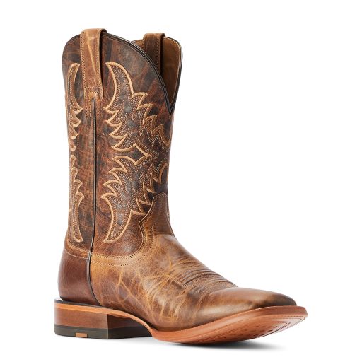 Men s Ariat Point Ryder Dry Creek Tan Western Boot Oklahoma s