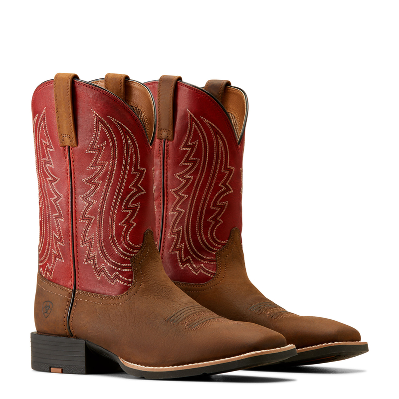 Men s Ariat Willow Branch Bright Red Sport Big Country Cowboy Boot