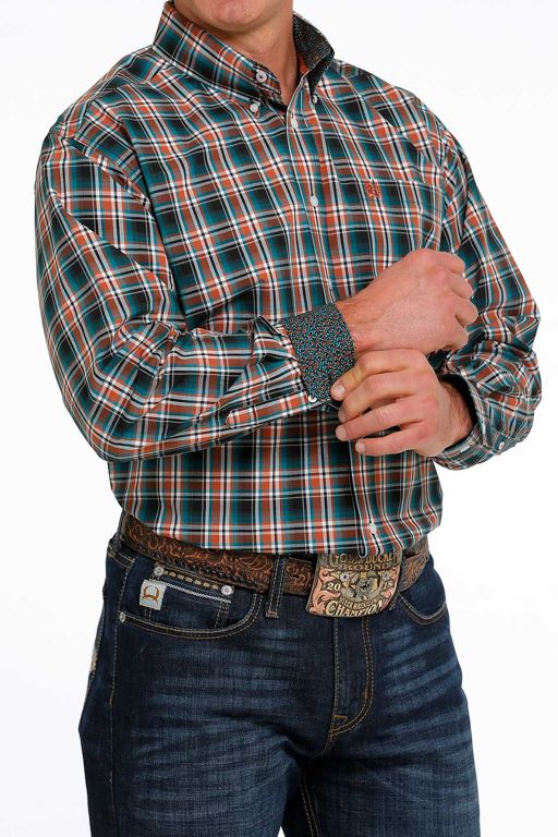 Orange plaid button down shirt 2025