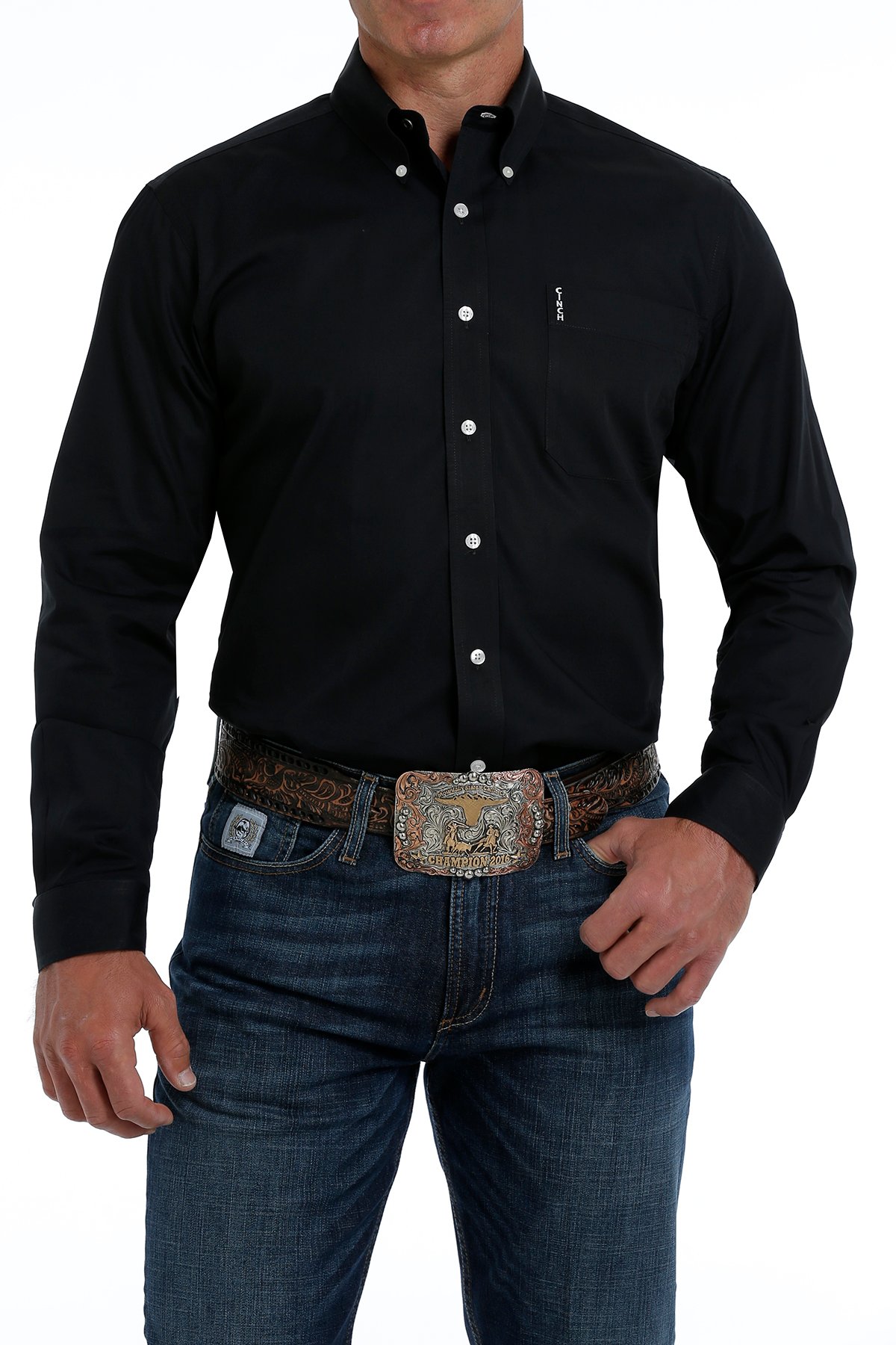 Men's Cinch Modern Fit Black Button Down Shirt