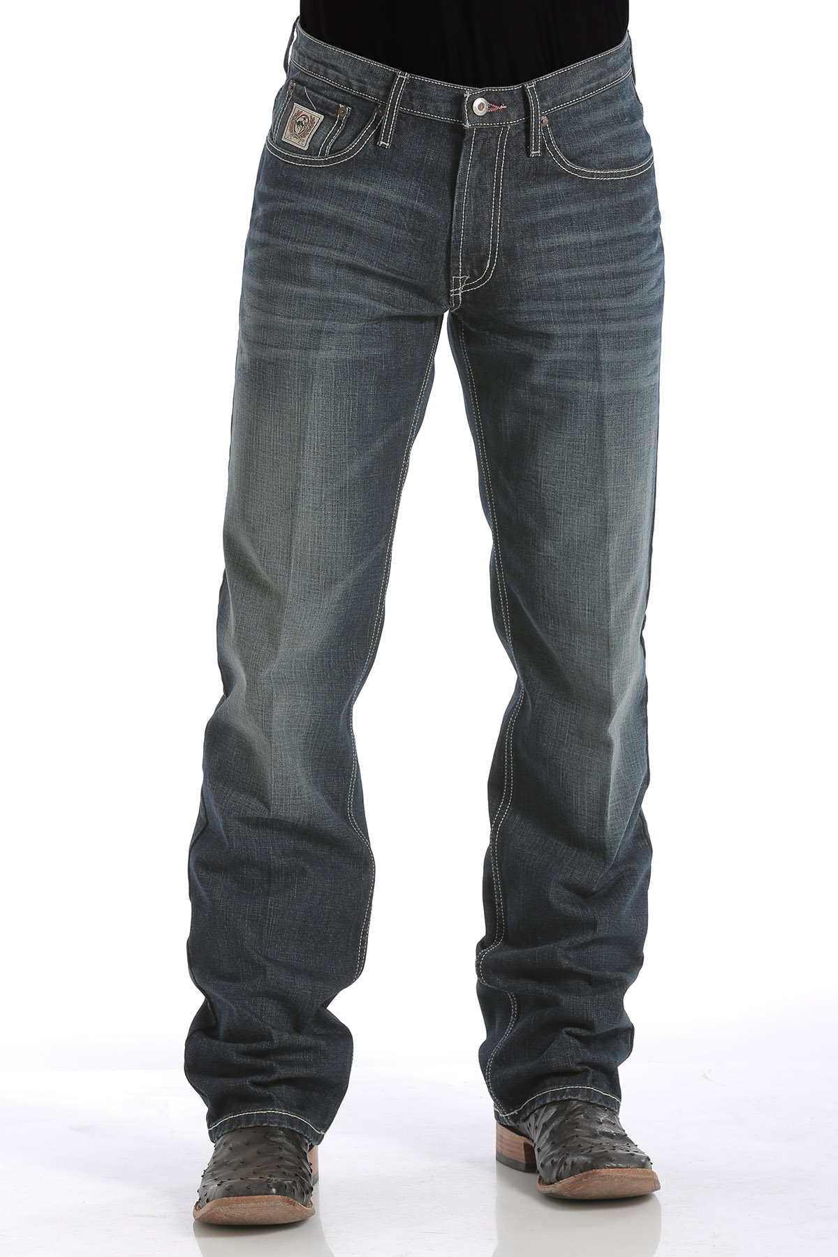 Men's Cinch Relaxed Fit White Label Dark Stonewash Straight