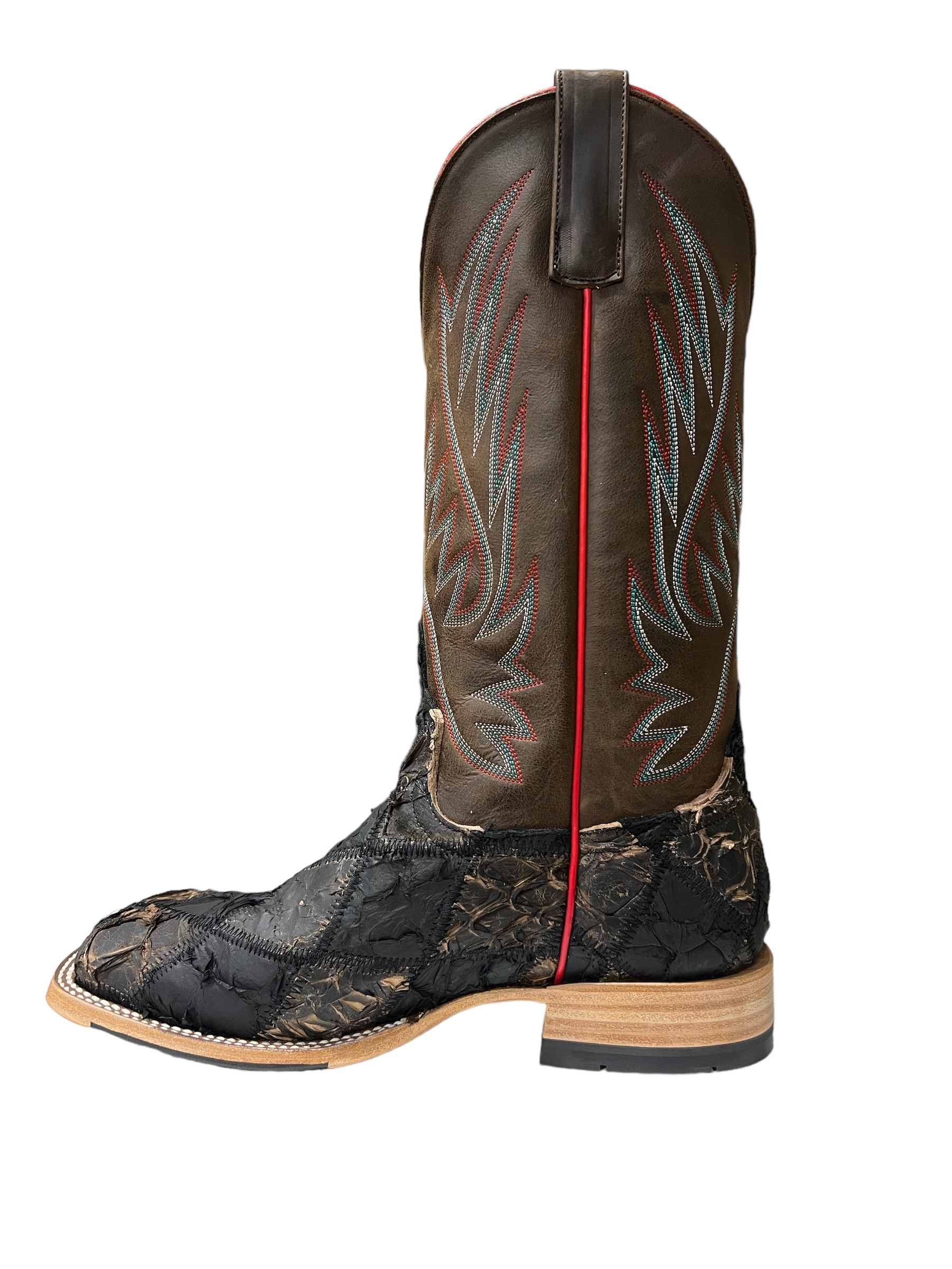 Men s Horse Power Top Hand Big Bass Patchwork Boots Oklahoma s