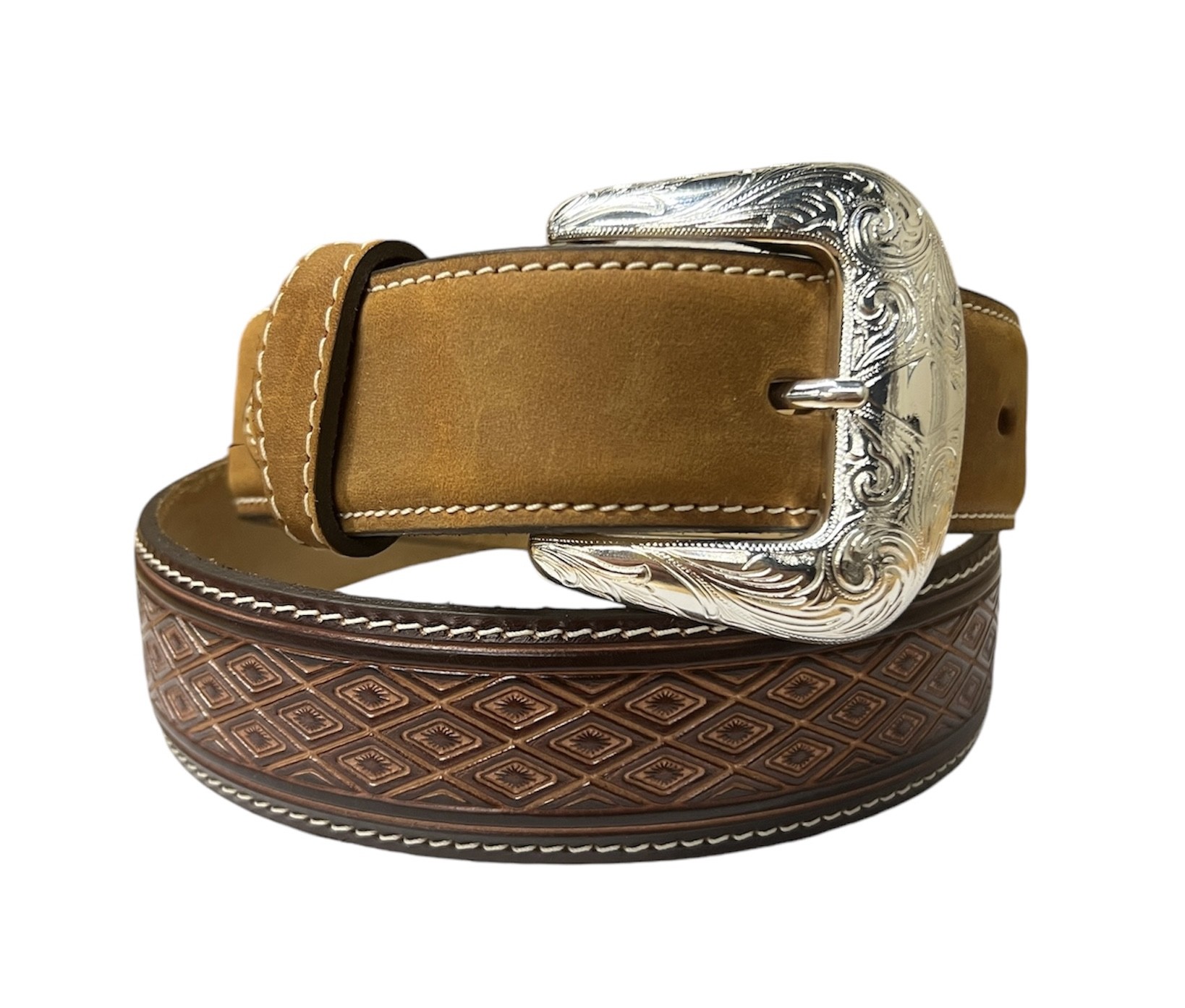 Men s Justin Brown Diamond Ridge Belt Oklahoma s Premier Western Clothing Store