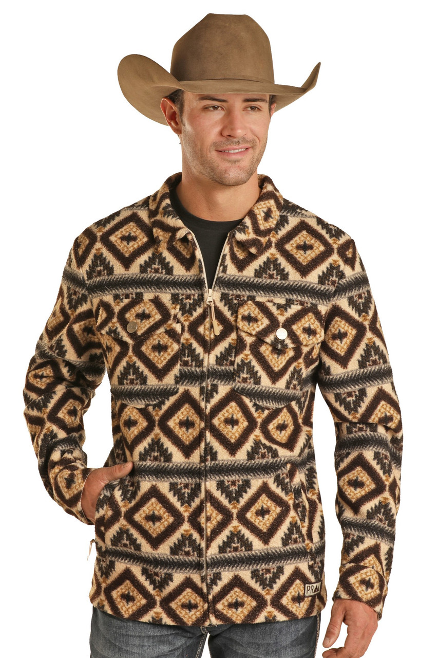Men s Powder River Aztec Berber Jacket Oklahoma s Premier