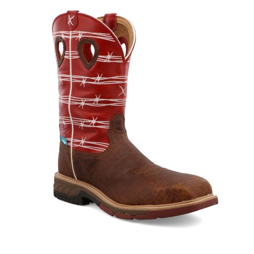 Men's Twisted X Ruby Red Nano Composite Toe Waterproof Work Boot