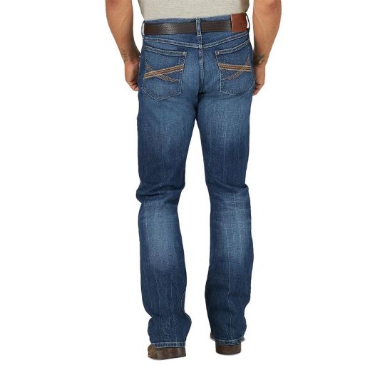 Men s Wrangler 20X NO.44 Vintage Slim Fit Boot Cut Cyan Jeans