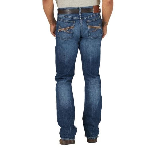 Men's Wrangler 20X NO.44 Vintage Slim Fit Boot Cut Cyan Jeans