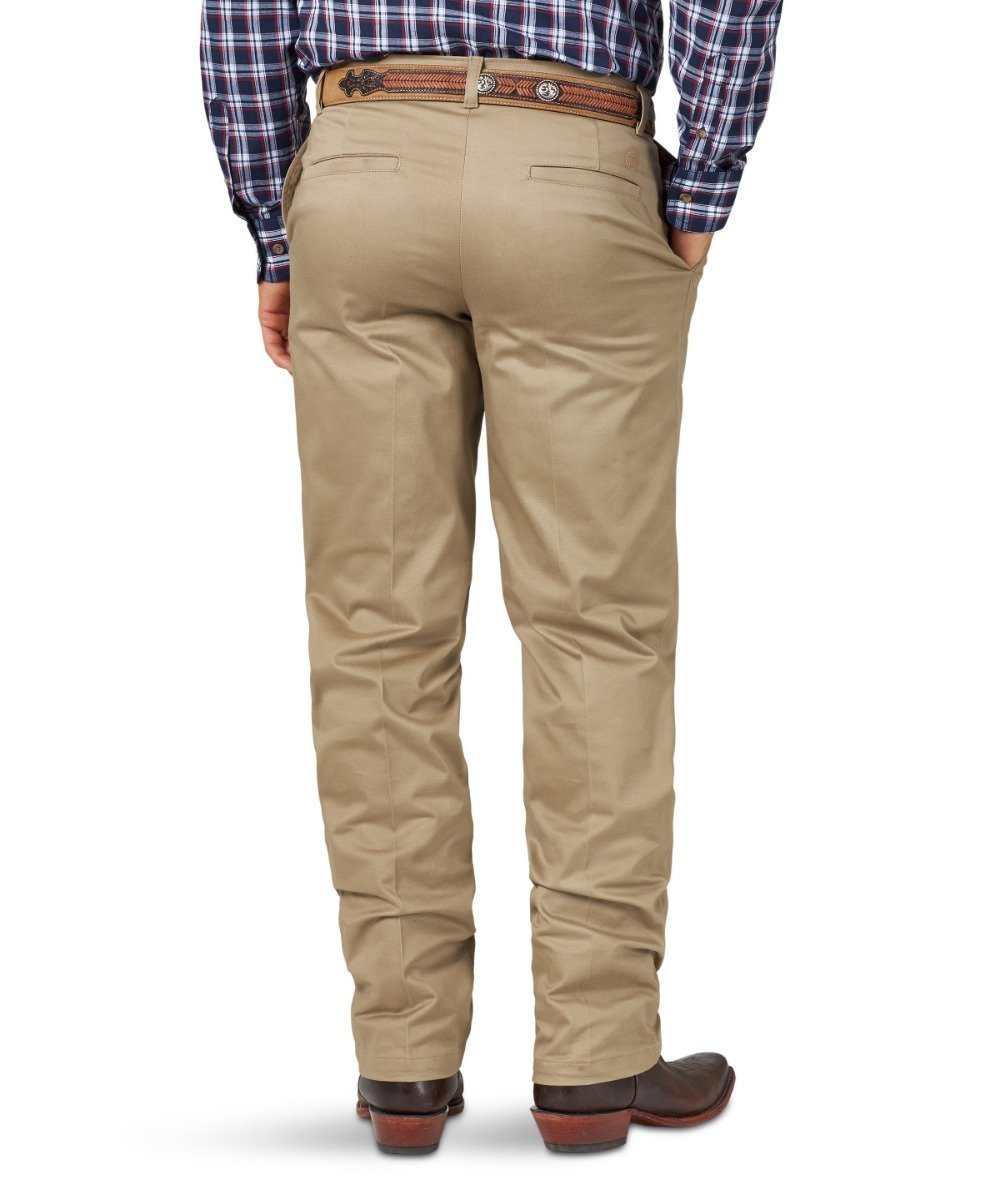 Men s Wrangler Flat Front Relaxed Fit Khaki Pants Oklahoma s Premier Western Clothing Store