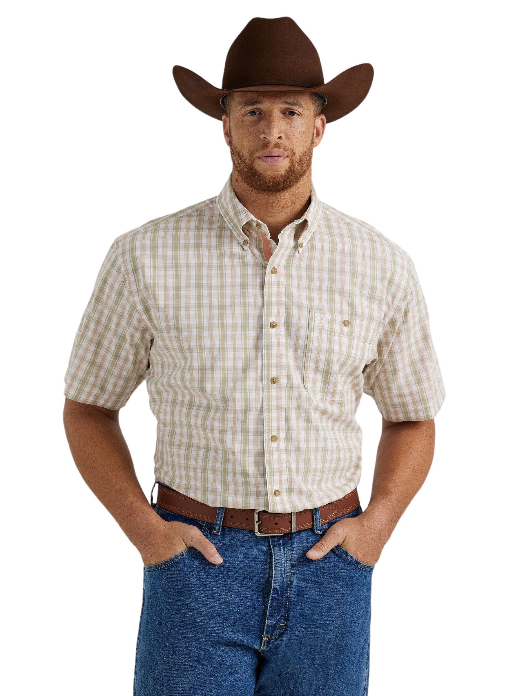 Mens wrangler short sleeve shirts top