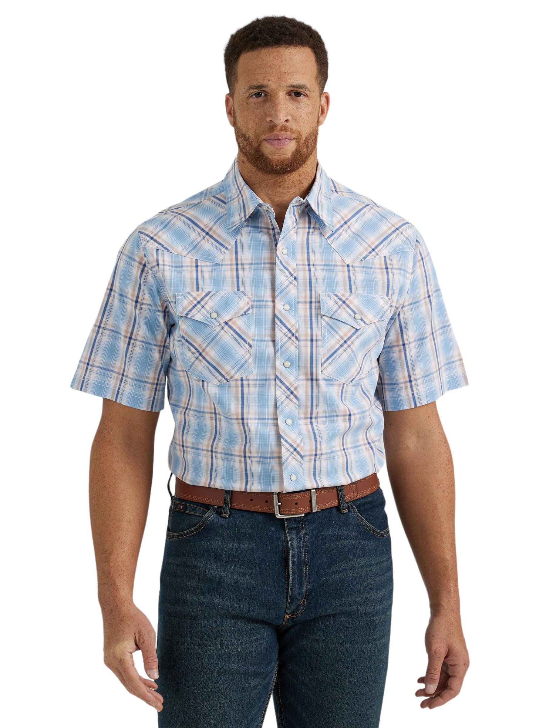 Short sleeve snap shirts hotsell