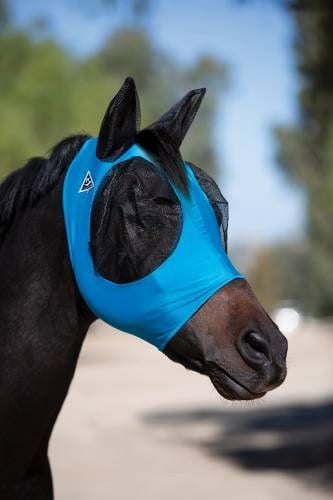 Professional's Choice Pacific Blue Comfort Fit Lycra Fly Mask