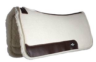 Professionals Choice Tan Steam Pressed Comfort Fit Saddle Pad 1 1/4" Thick With Fleece Liner 31x32