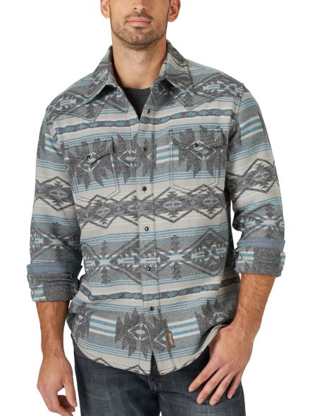 Wrangler retro jacquard western 2024 shirt