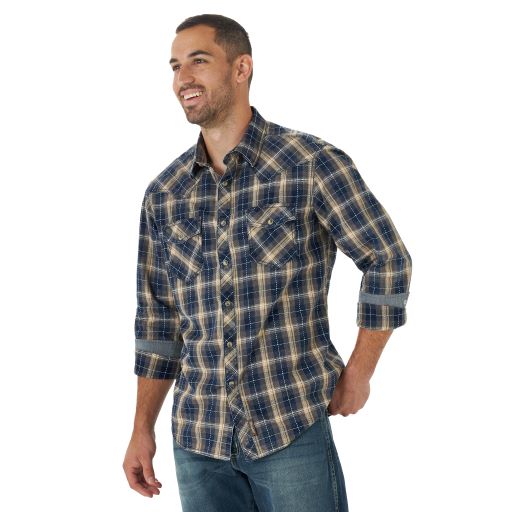 Men's Wrangler Retro Blue Oats Western Pearl Snap Shirt | Oklahoma's  Premier Western Clothing Store