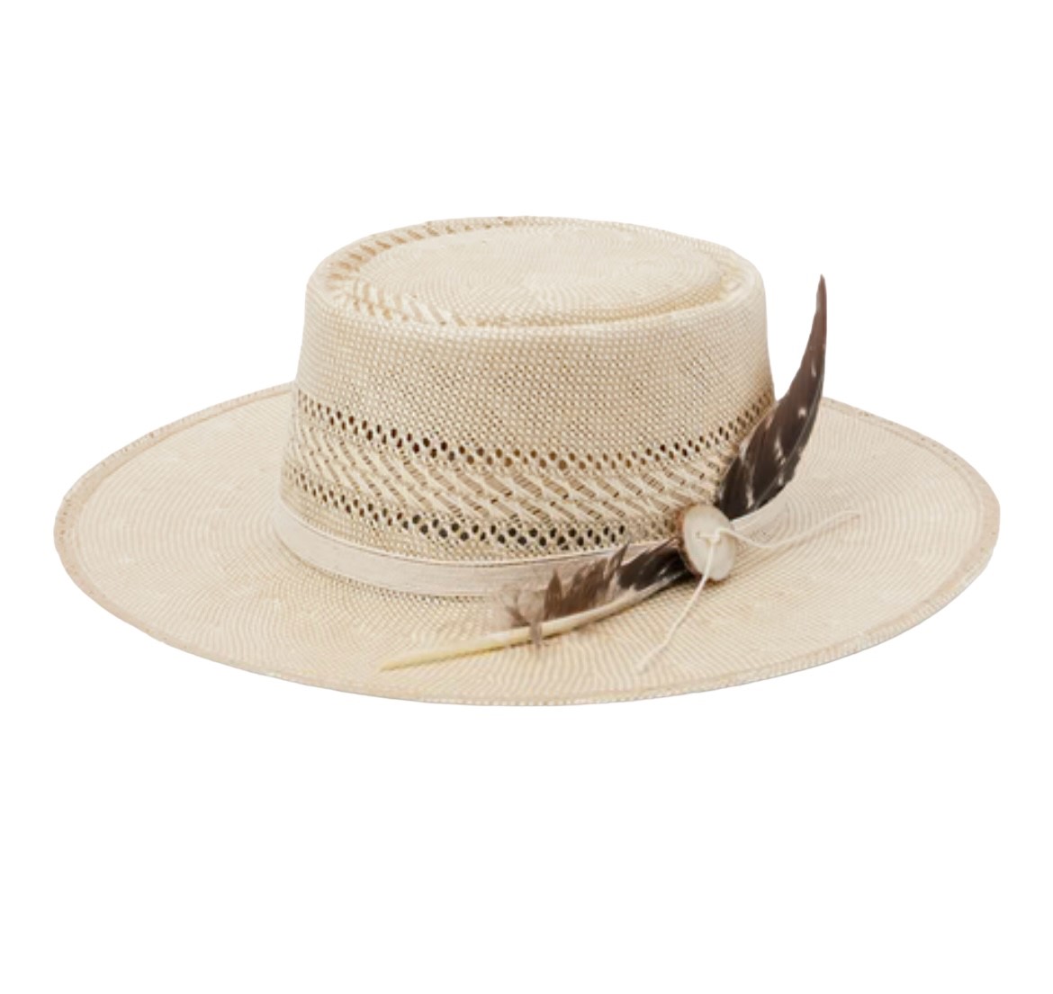 Flat brim best sale beach hat