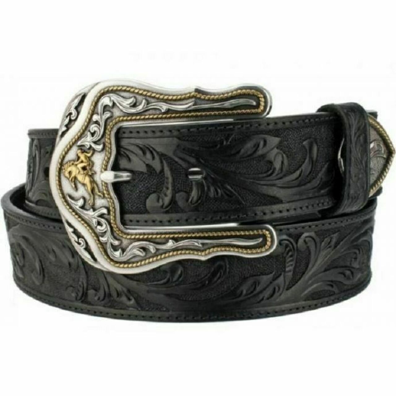 Men s Tony Lama Black Westerly Ride Belt Oklahoma s Premier Western Clothing Store
