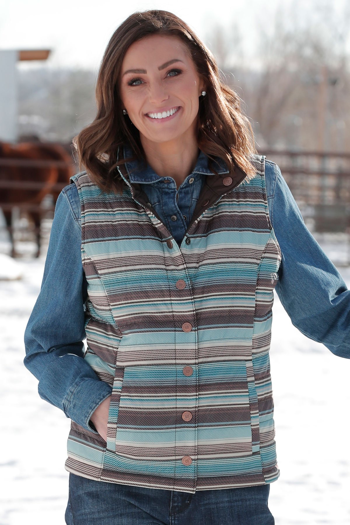 Womens gray quilted store vest