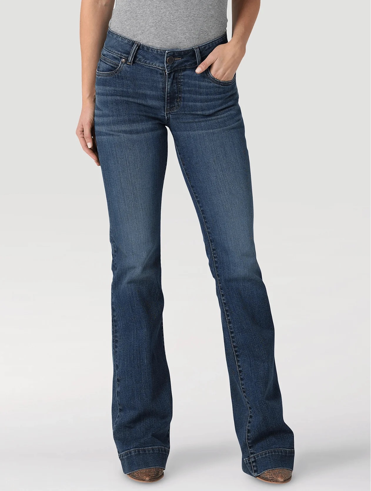 Women's Wrangler Retro Mae Dark Wash Trouser Jeans
